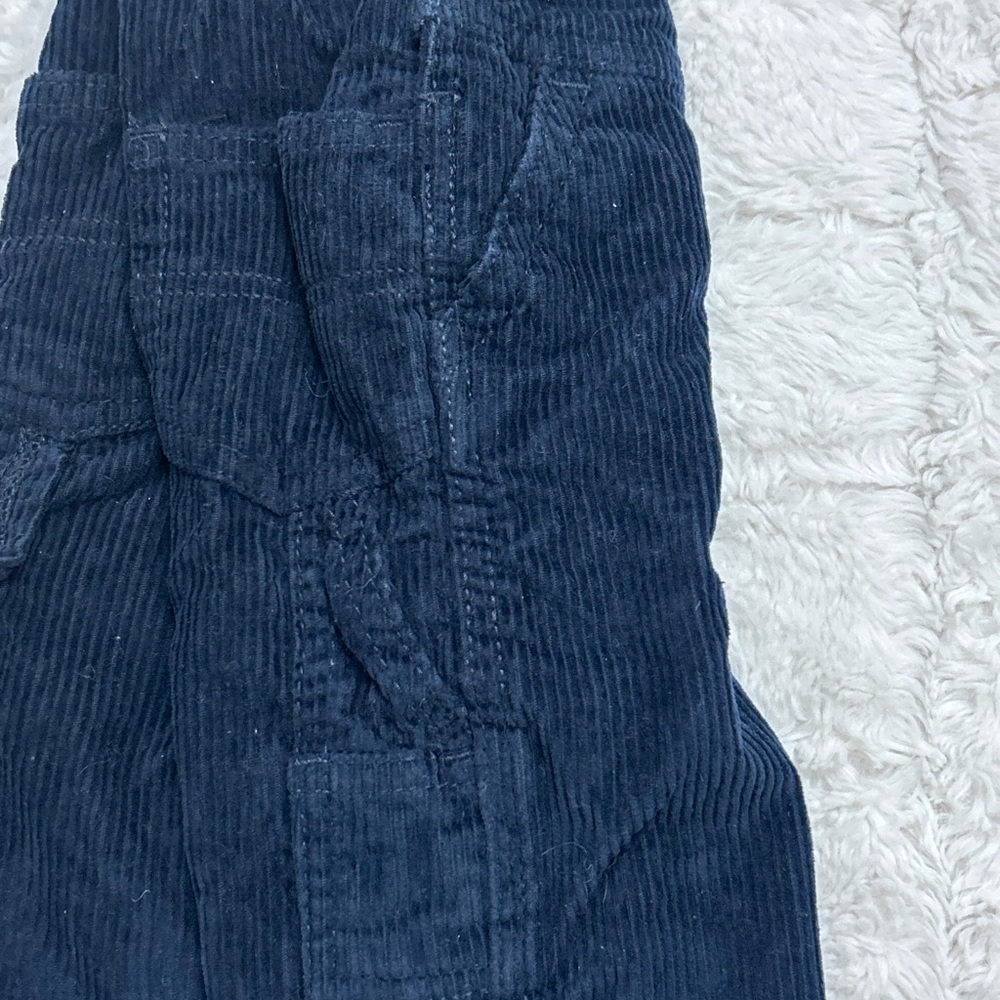OshKosh B'Gosh Unisex Baby Navy‎ Blue Lined Corduroy Overalls Size 9M - Picture 10 of 12